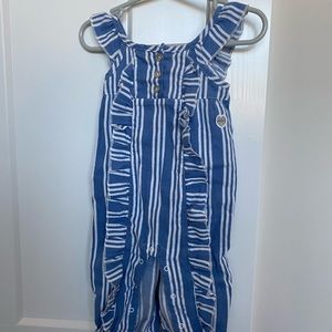 Bebe blue and white striped jumper